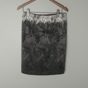 Katherine Barclay Snake Skin Print Skirt